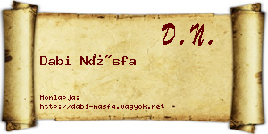 Dabi Násfa névjegykártya
